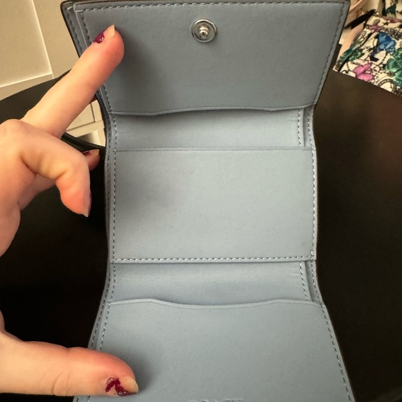 Coach Sky Blue Leather Wallet - Picture 3 of 5